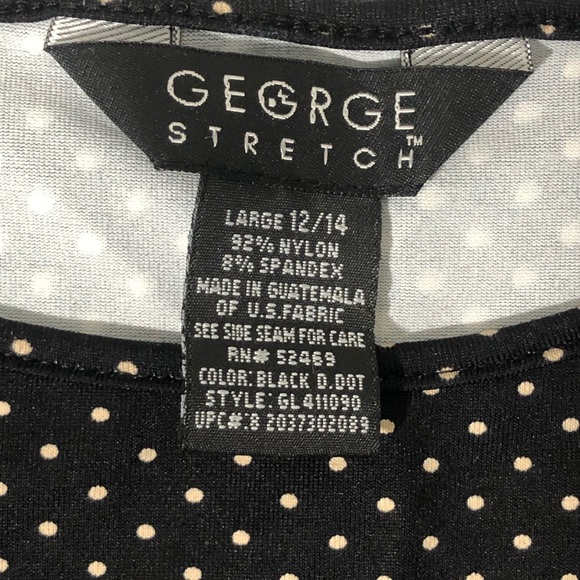 Women’s Black Stretch Tank Top With Small Light Beige Poke-a-Dots - Picture 4 of 4